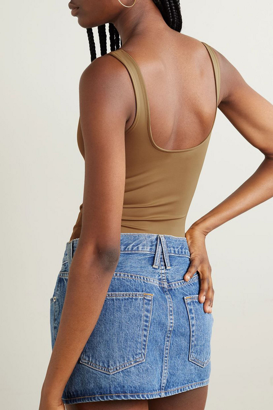 GOOD AMERICAN SCUBA MODERN STRETCH THONG BODYSUIT