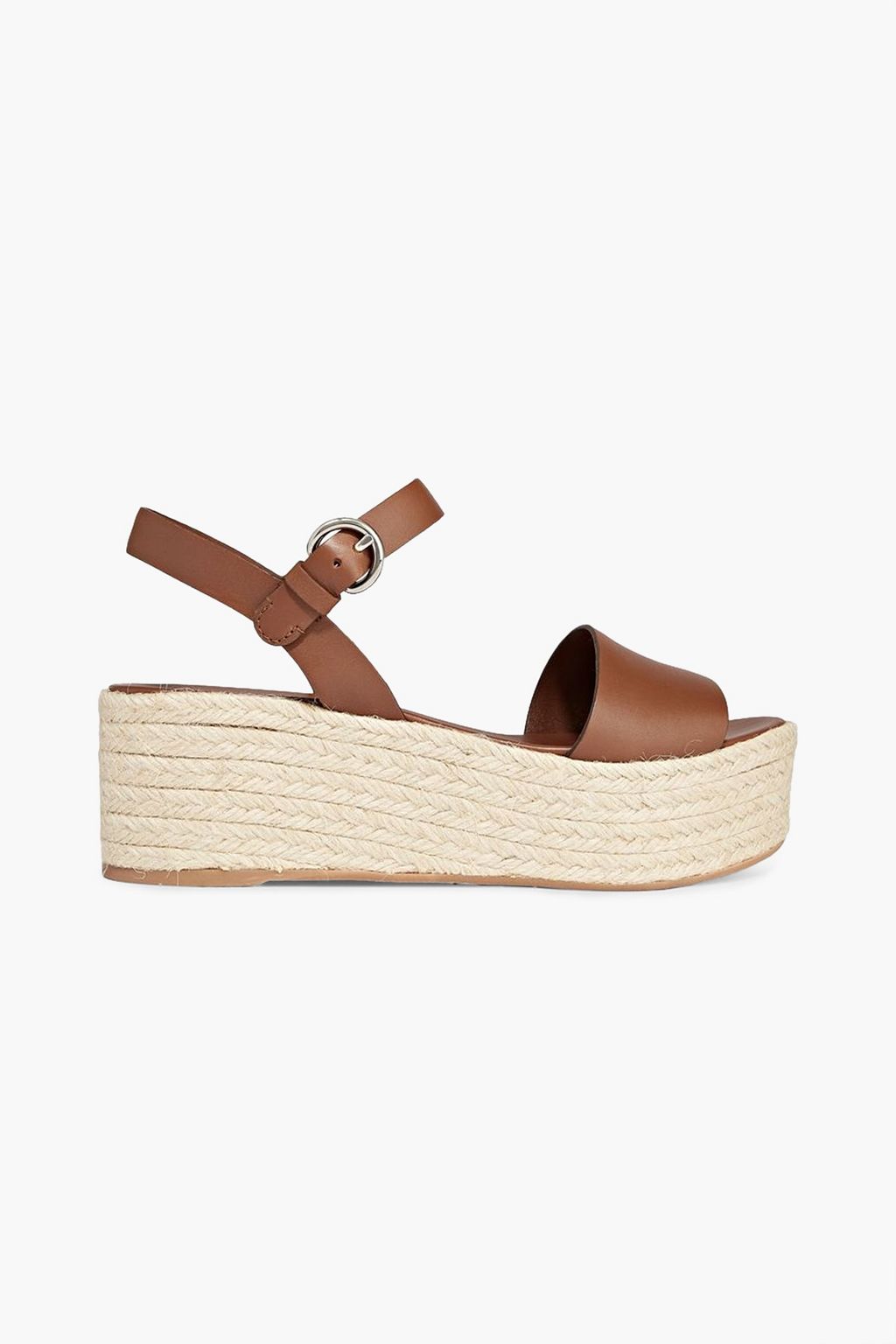 PRADA Leather espadrille platform sandals THE OUTNET