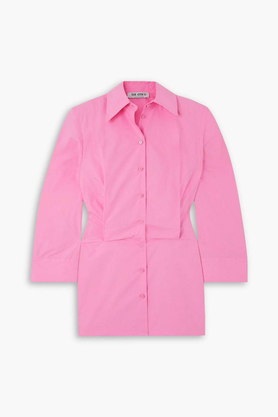 Attico Margot Chemisier Minidress With Relaxed Fit In Pink