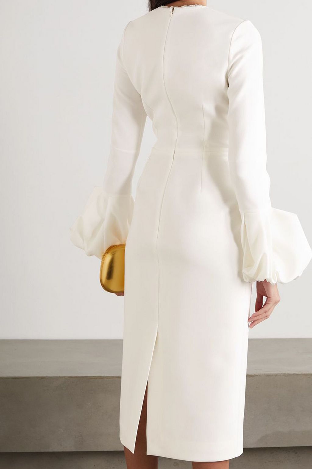ROKSANDA Lena tulle-trimmed cady midi dress