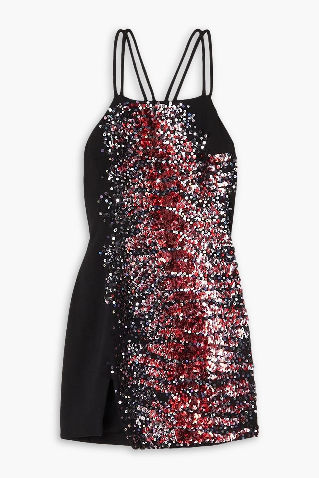Tyger open back sequined jersey mini dress black IT 40