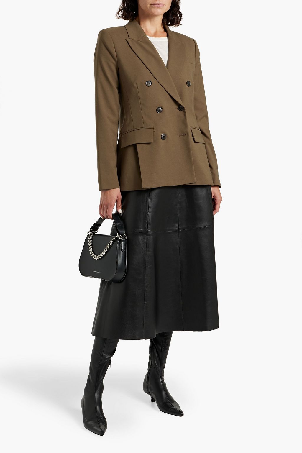 DEREK LAM 10 CROSBY Double-breasted twill blazer