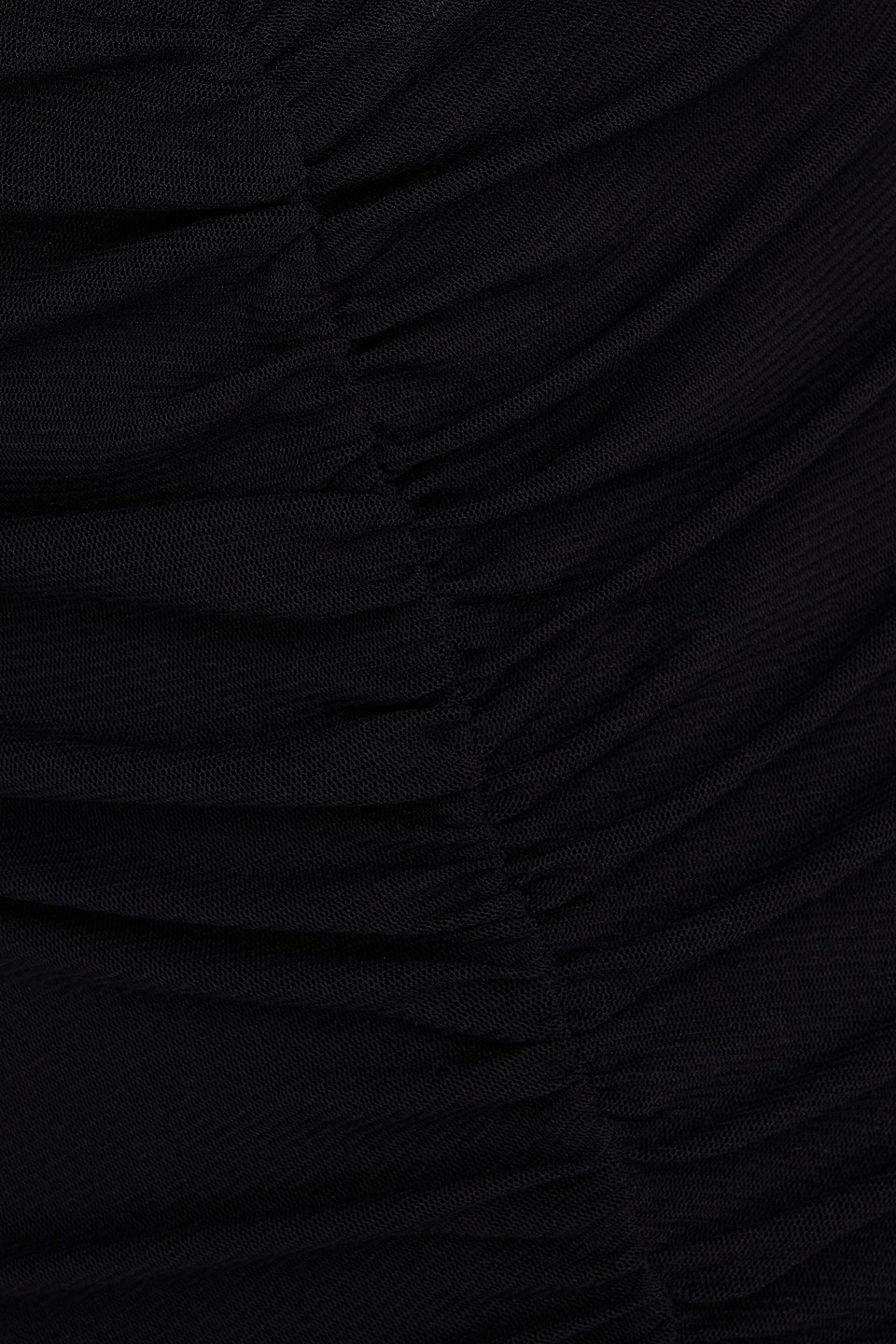 Diane Von Furstenberg Elena Ruched Stretch-mesh Mini Dress In Black