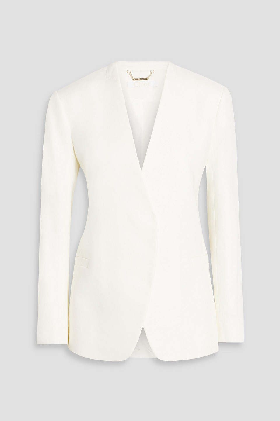 Chloé Linen-twill Blazer In Ivory