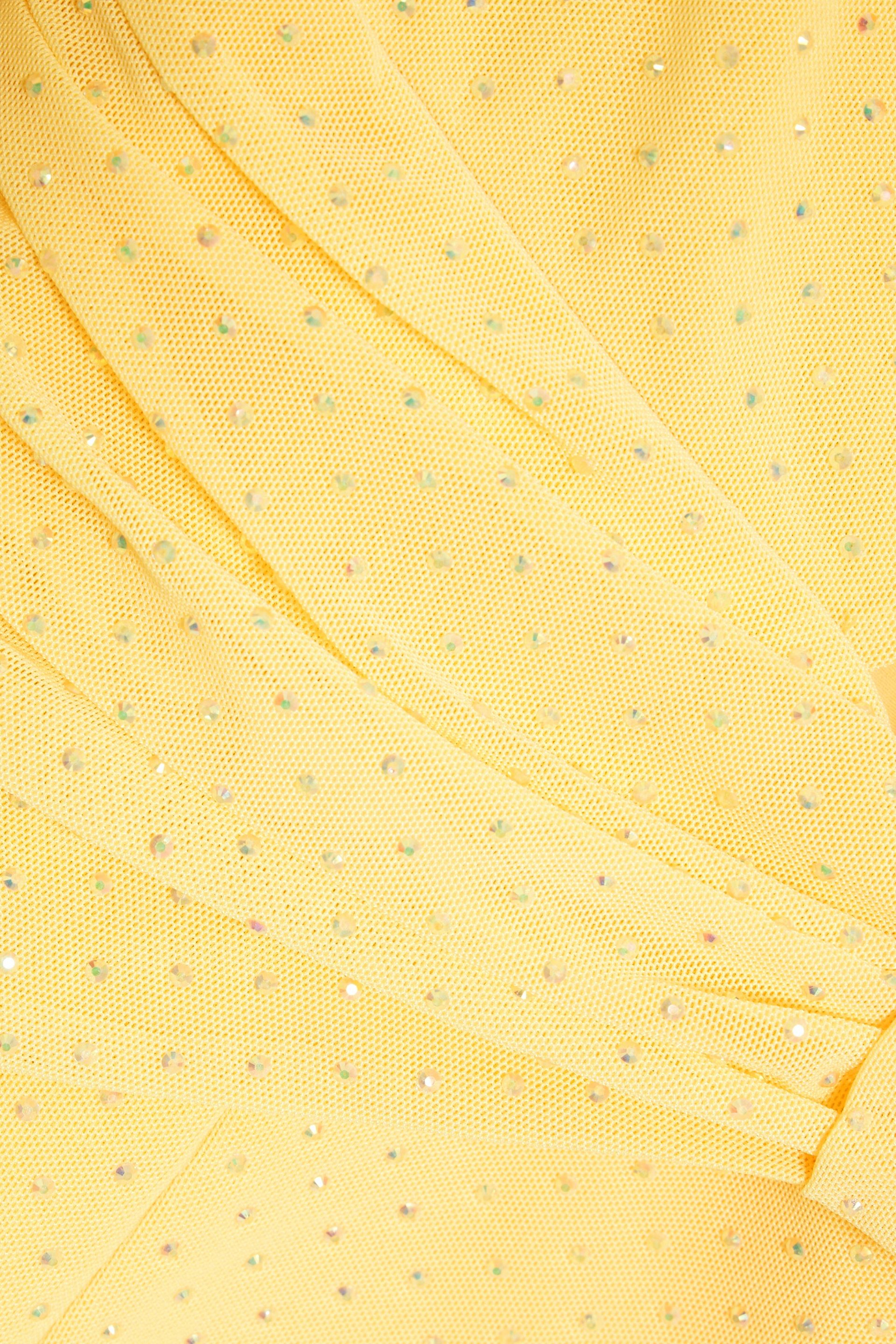 Rebecca Vallance Crystal-embellished knotted cutout tulle mini dress