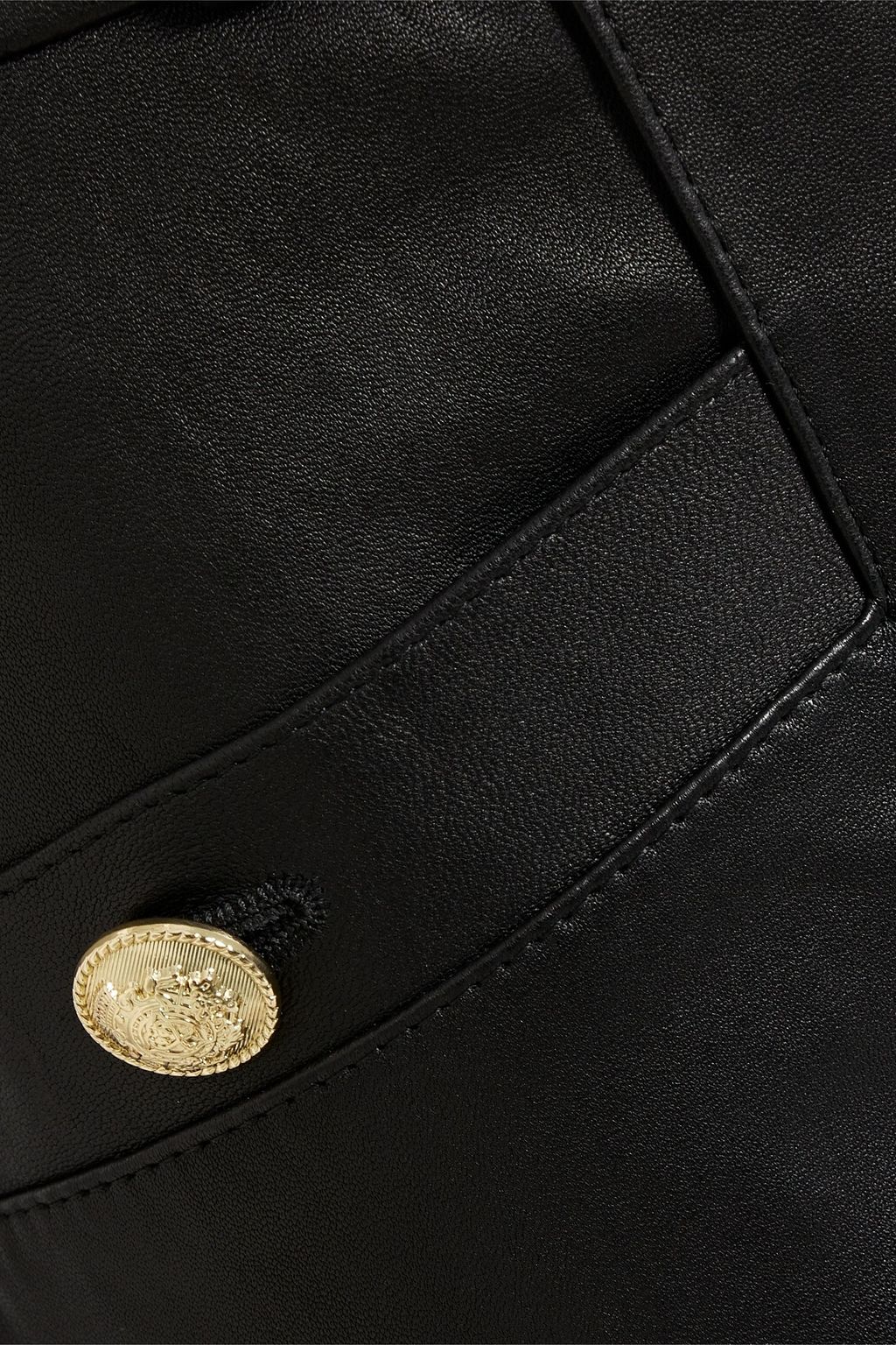 DEREK LAM 10 CROSBY Leather straight-leg pants