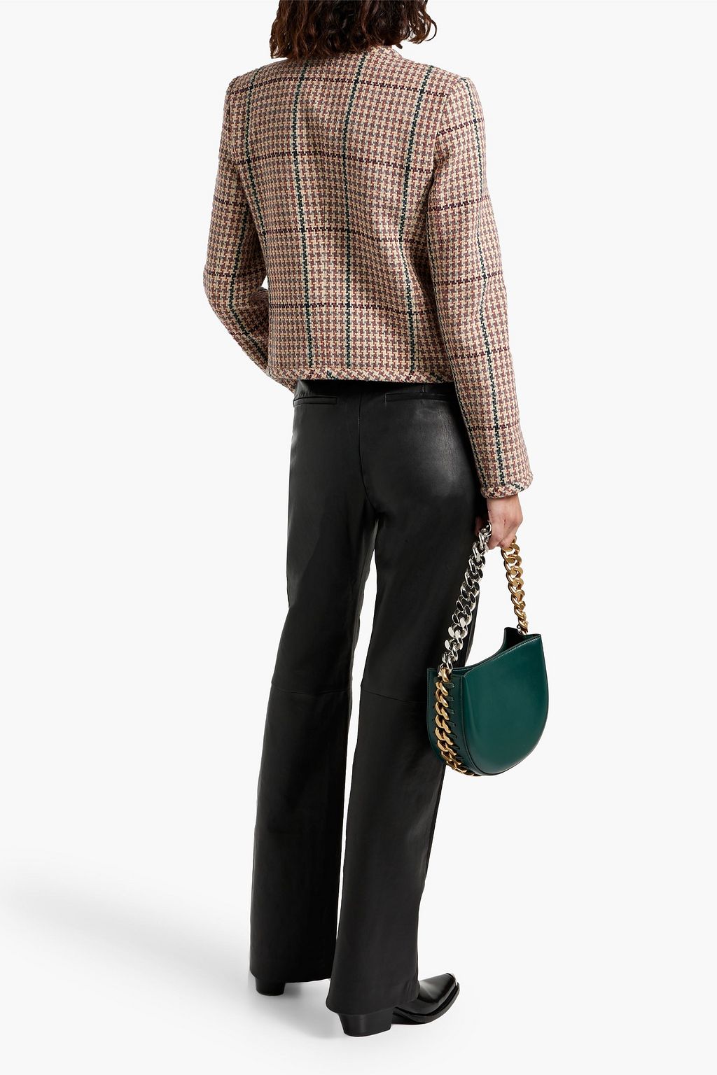 DEREK LAM 10 CROSBY Leather straight-leg pants