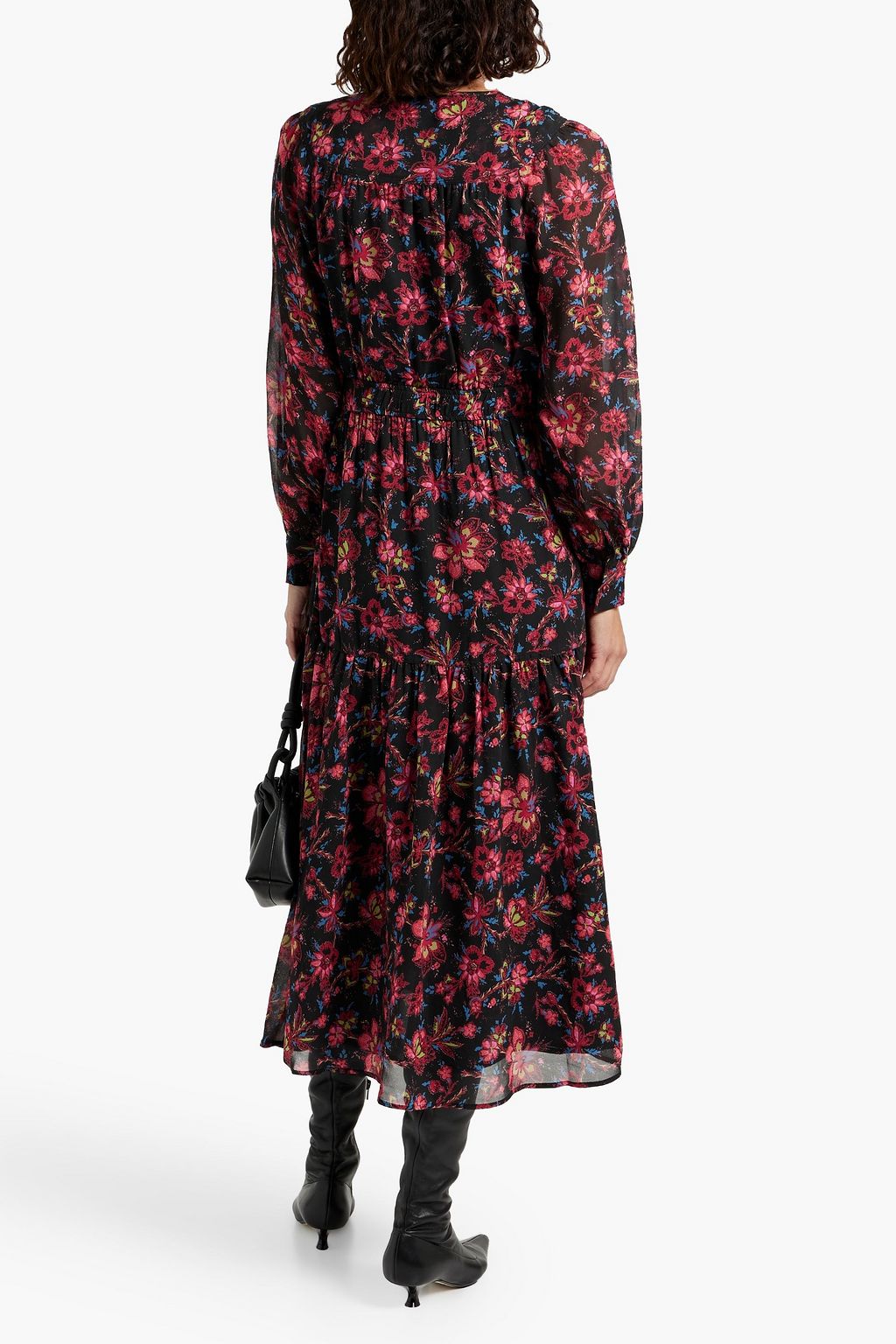 DEREK LAM 10 CROSBY Tracy floral-printed chiffon midi dress