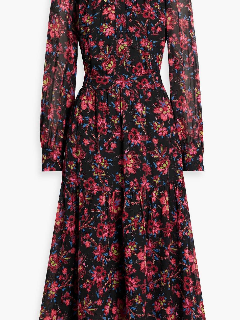 tracy floral-printed chiffon midi dress