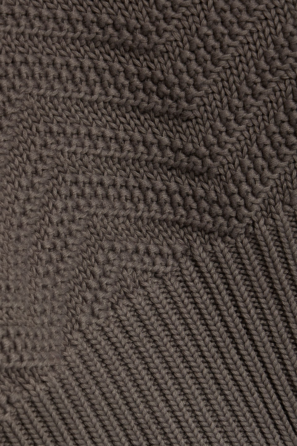 Shop Autumn Cashmere Cable-knit Cotton Sweater In Gray