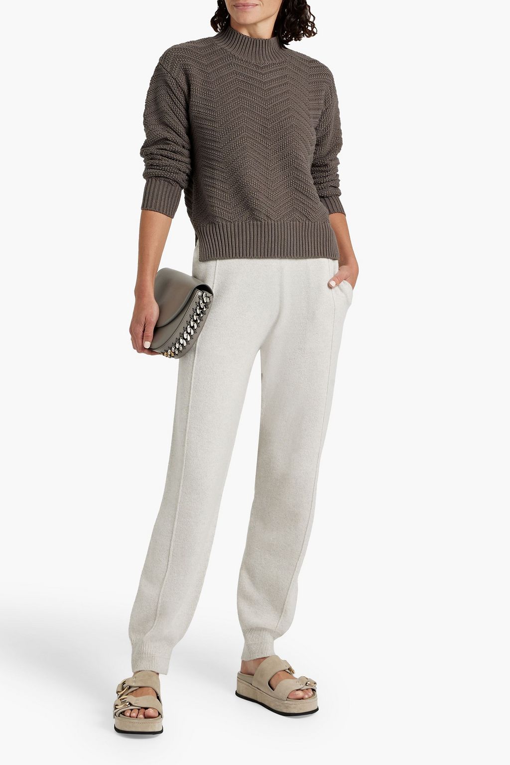 AUTUMN CASHMERE Cable-knit cotton sweater