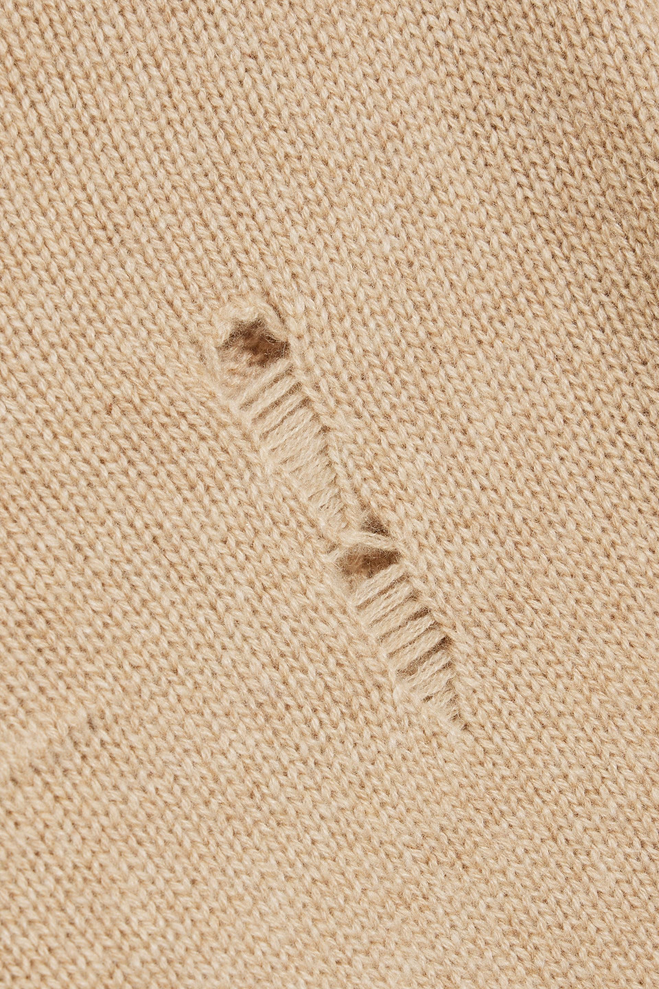 Autumn Cashmere Distressed Cotton Sweater In Sand