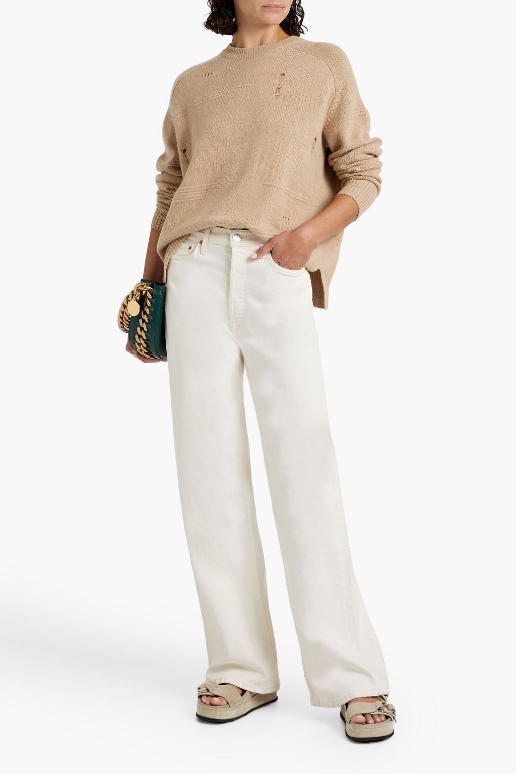 AUTUMN CASHMERE Distressed cotton sweater