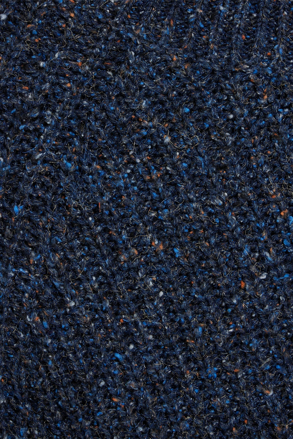 Autumn Cashmere Donegal Ribbed-knit Sweater In Navy