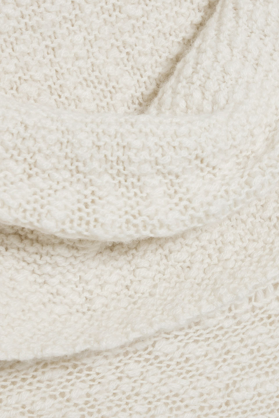 Autumn Cashmere Bouclé-knit Cashmere Turtleneck Sweater In Off-white