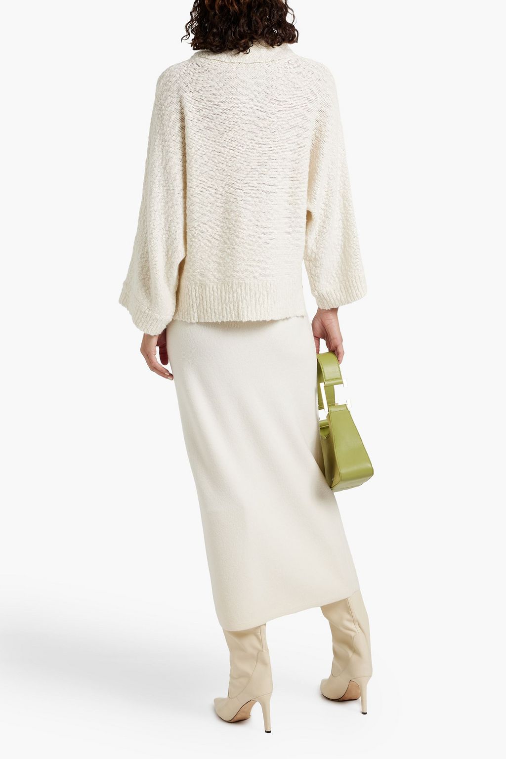 AUTUMN CASHMERE Bouclé-knit cashmere turtleneck sweater
