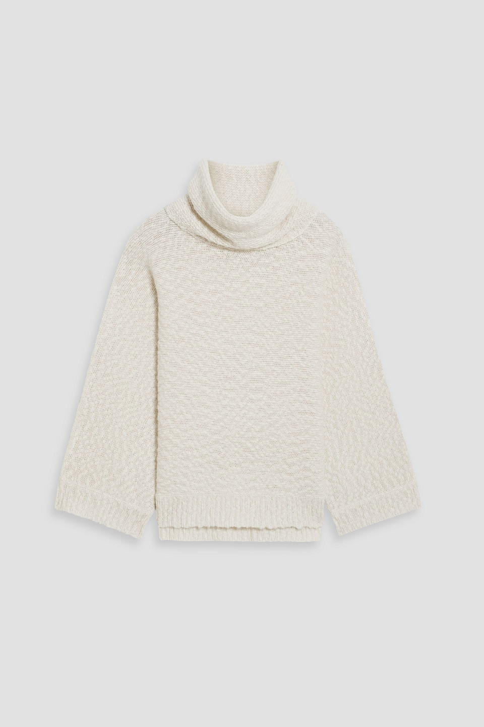 Autumn Cashmere Bouclé-knit Cashmere Turtleneck Sweater In Off-white