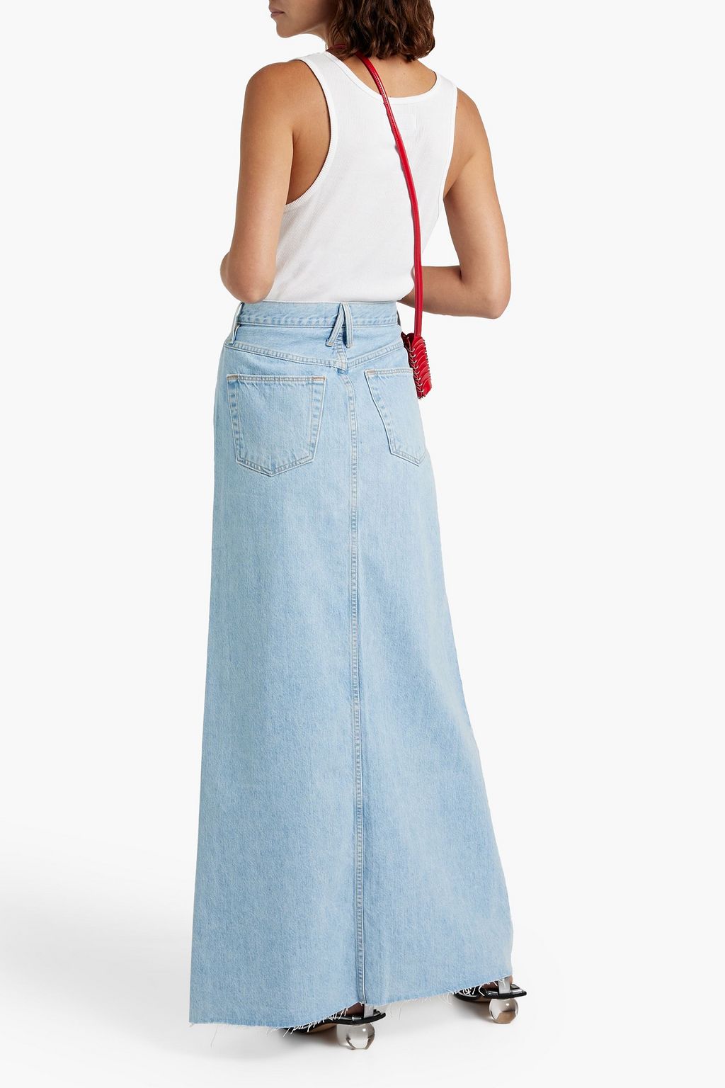 SLVRLAKE Dallas denim maxi skirt