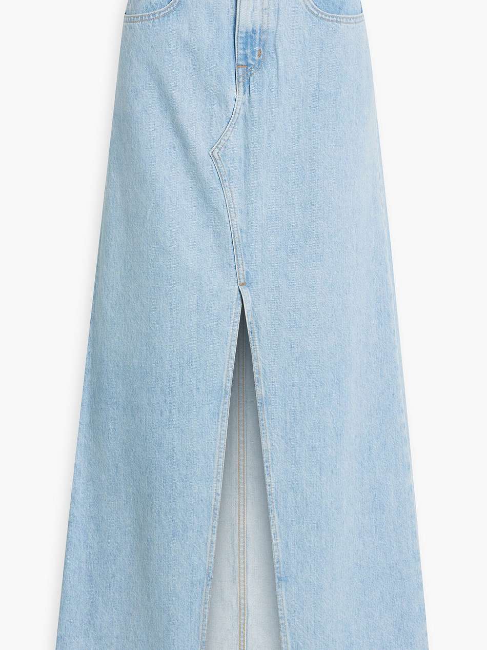 dallas denim maxi skirt