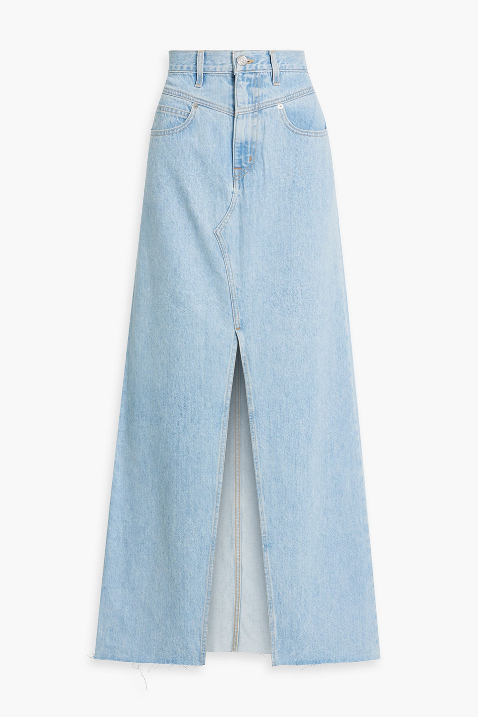 Slvrlake Dallas Denim Maxi Skirt In Light Denim