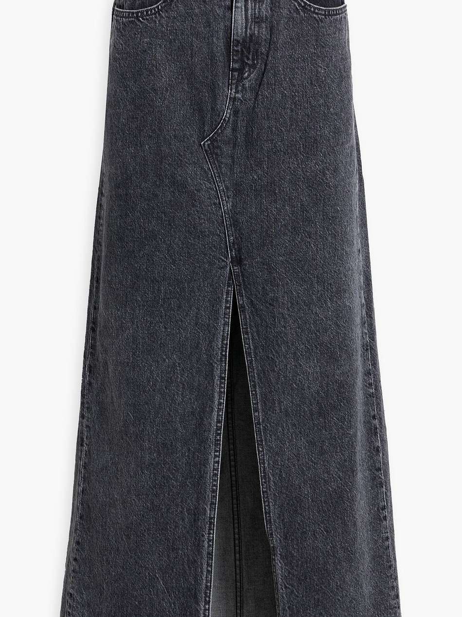 dallas denim maxi skirt