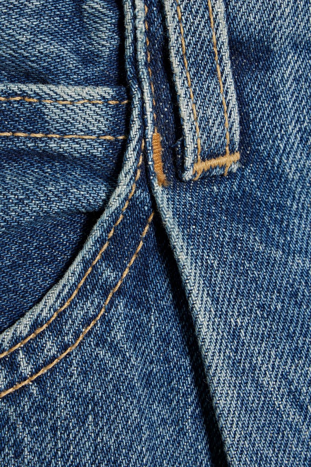SLVRLAKE Taylor frayed high-rise wide-leg  jeans