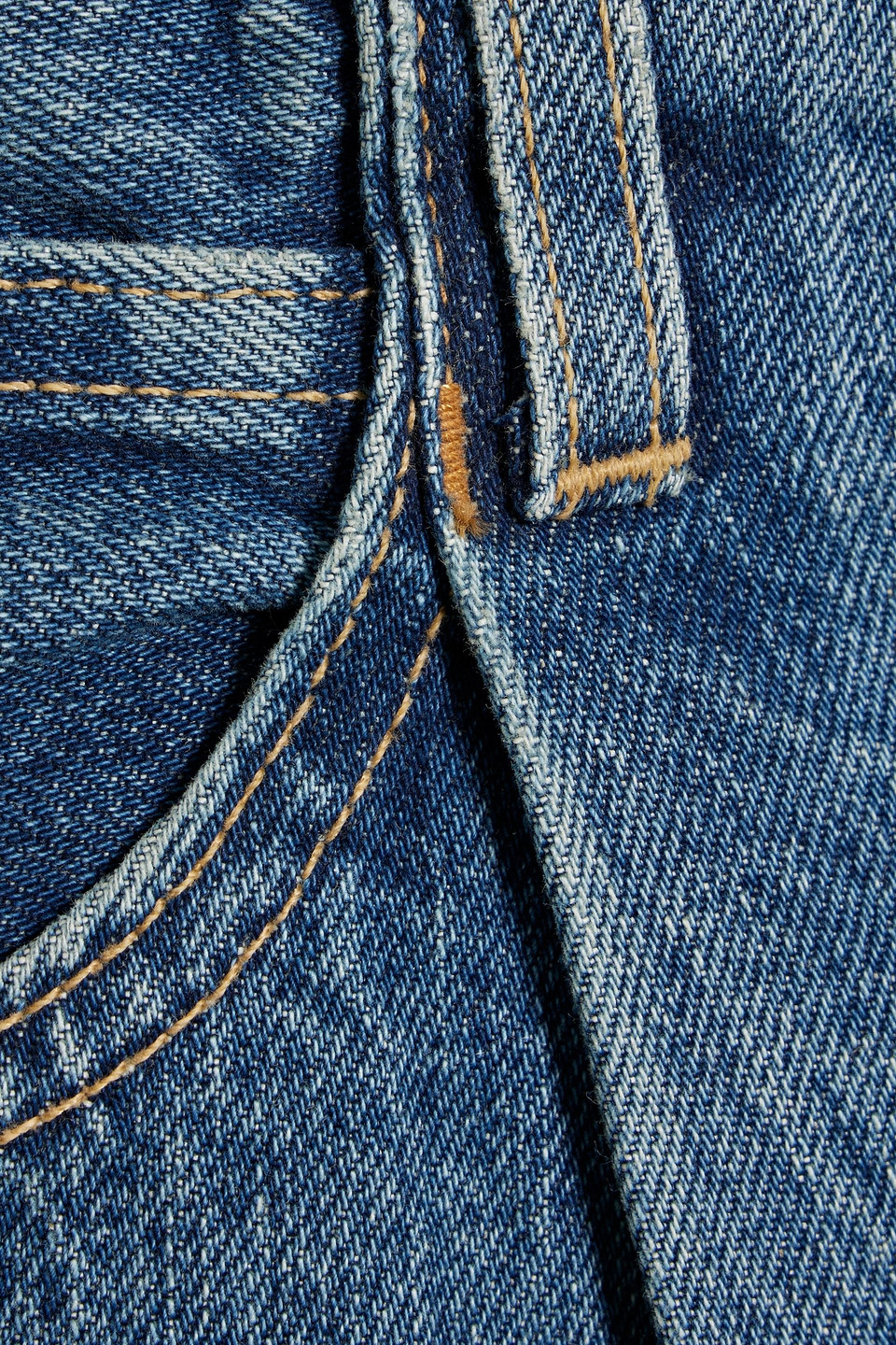 Shop Slvrlake Taylor Pleated Frayed High-rise Wide-leg Jeans In Mid Denim