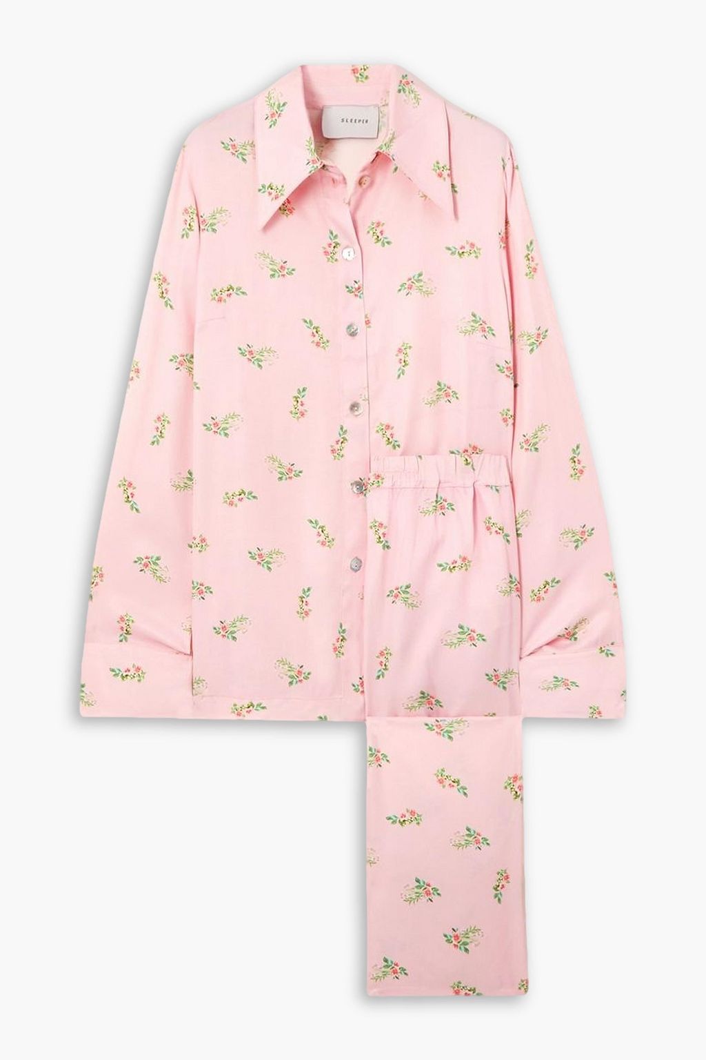 Floral satin pajama set online