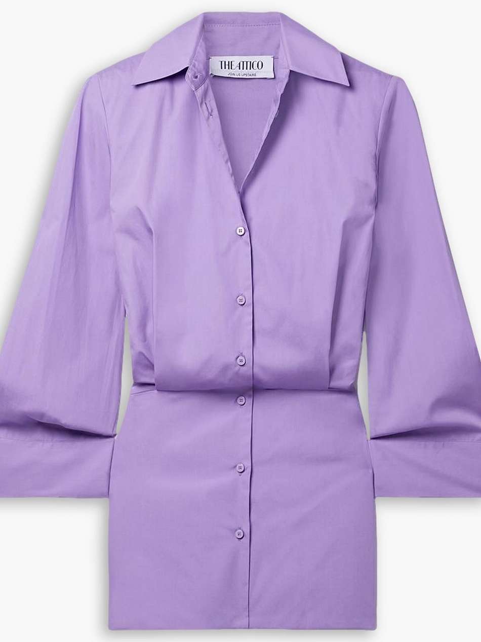 margot cotton-poplin mini shirt dress
