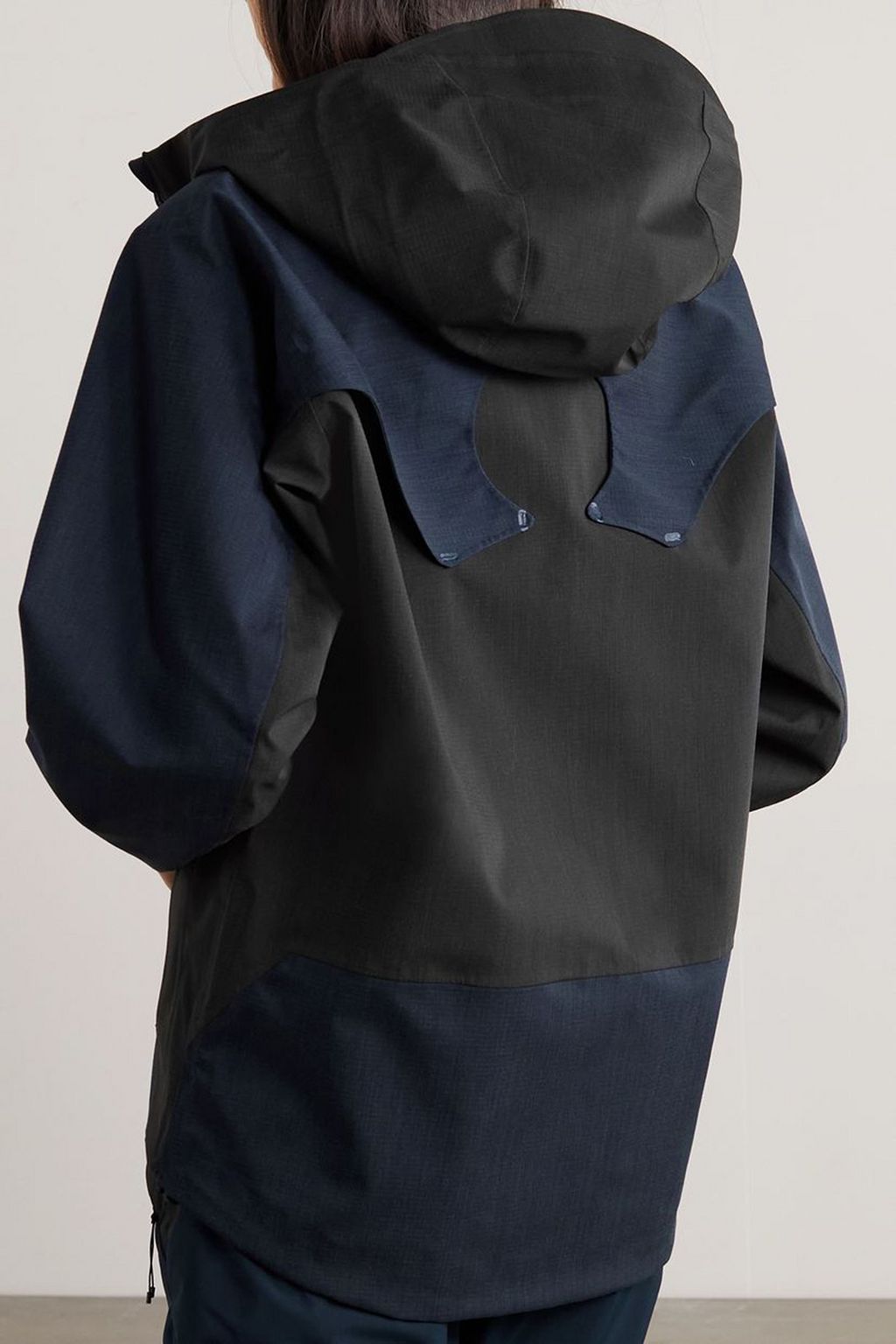 SNOW PEAK + KOZABURO hooded two-tone ripstop jacket