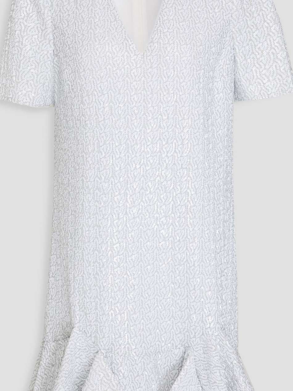 sequin-embellished lamé mini dress