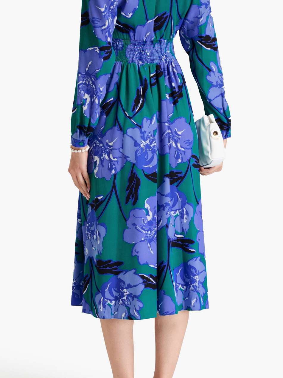erica floral-print crepe midi dress