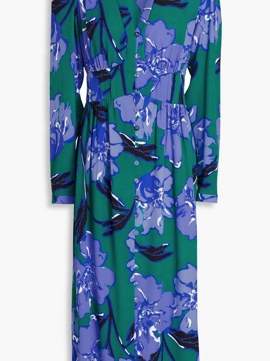 erica floral-print crepe midi dress