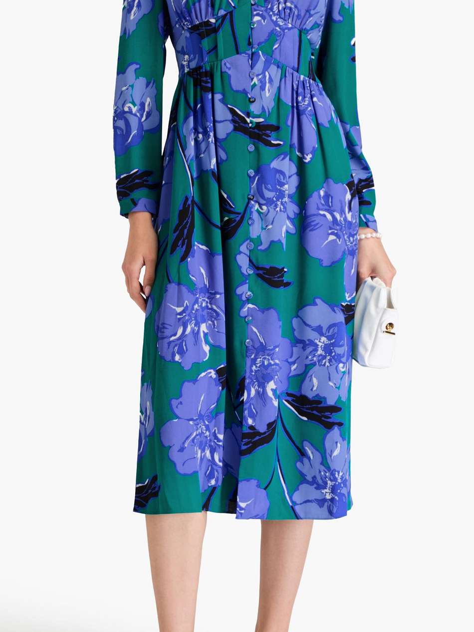 erica floral-print crepe midi dress