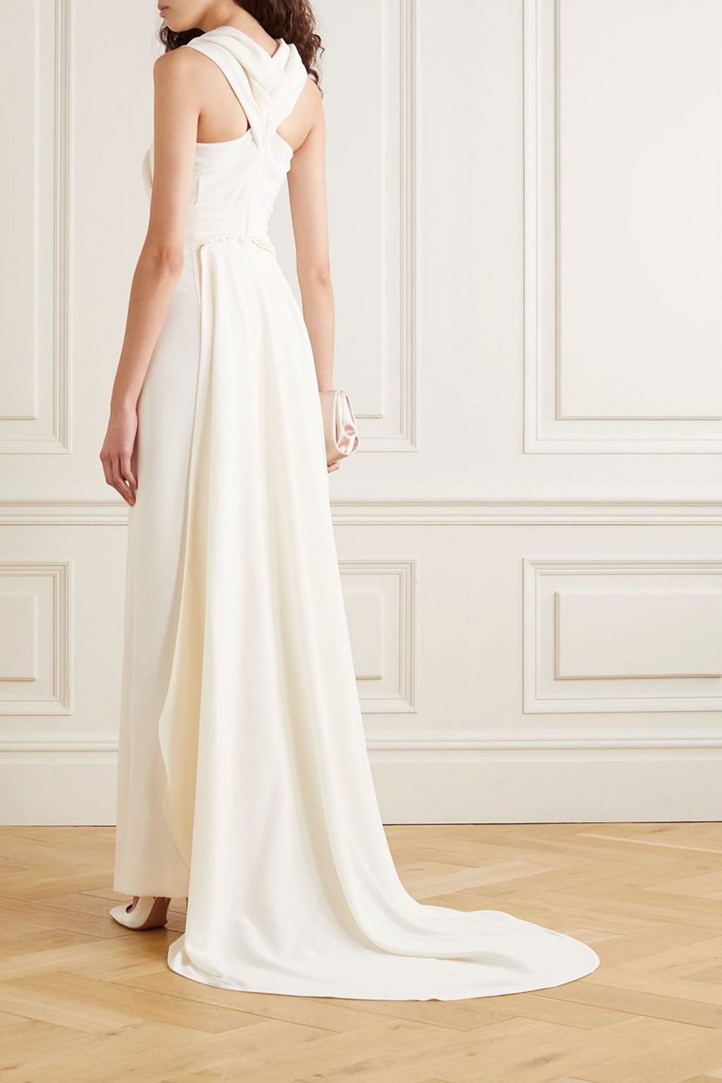 TALBOT RUNHOF Draped crepe jumpsuit