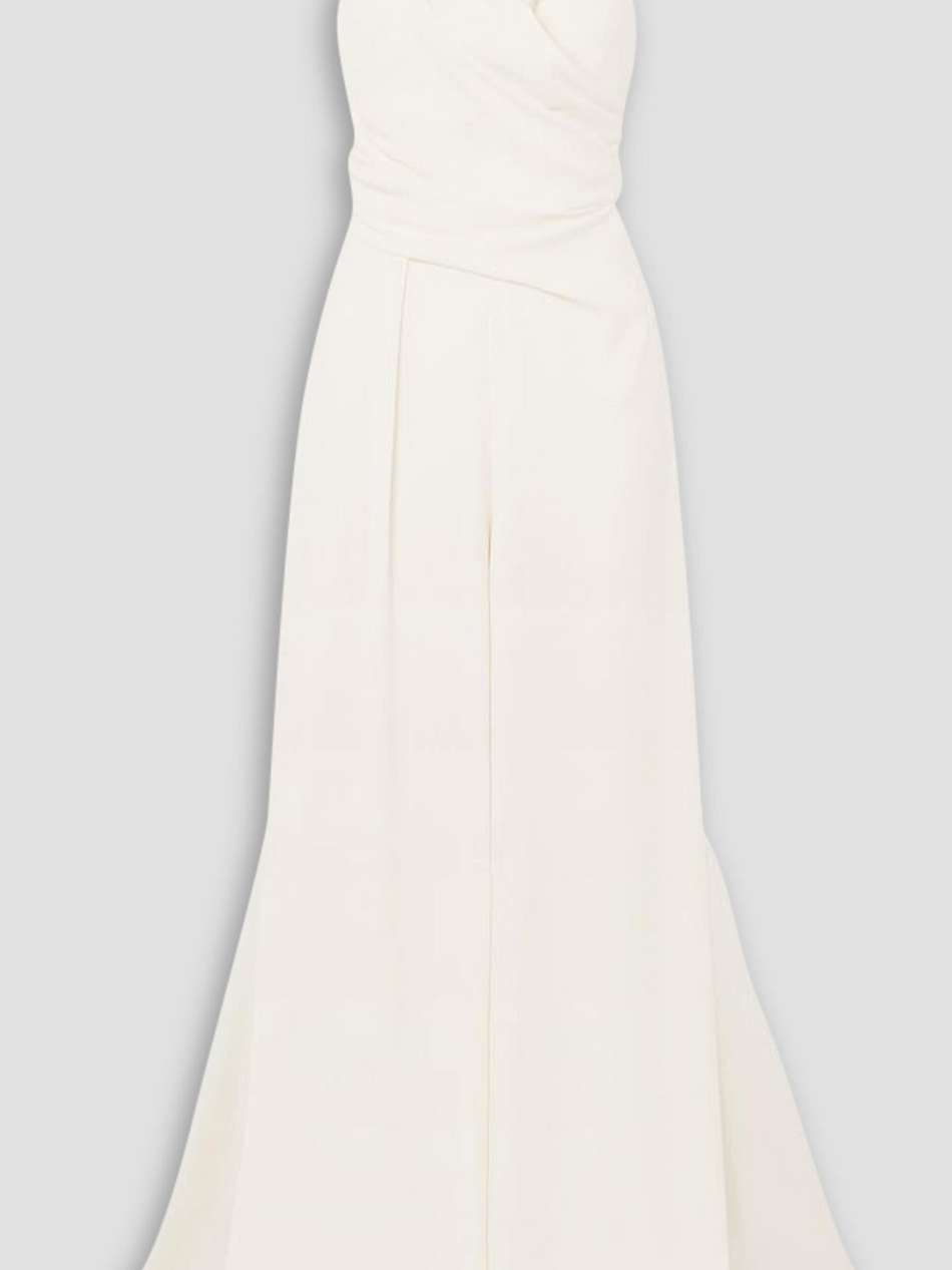 draped crepe jumpsuit