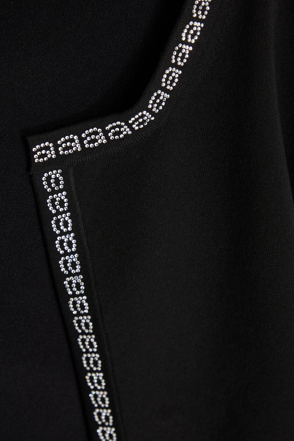 ALEXANDER WANG 크리스털 장식 스트레치 니트 크롭 카디건