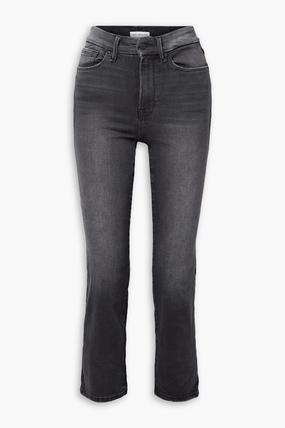 Good American Always Fits Good Legs High-rise Straight-leg Jeans In Black