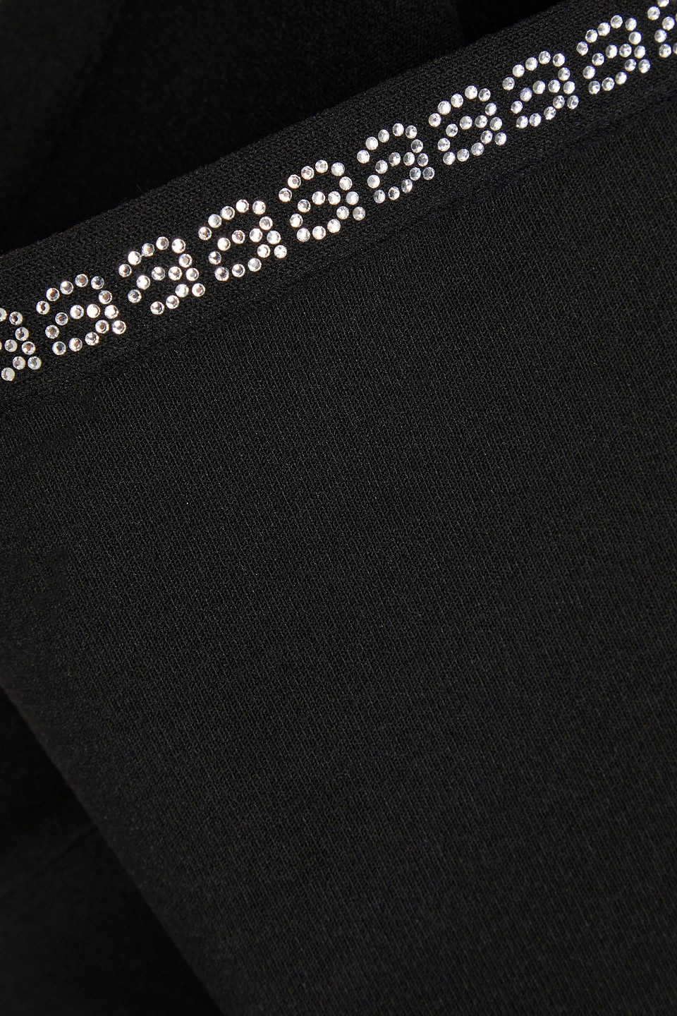 Alexander Wang Crystal-embellished Stretch-jersey Mini Skirt In Black
