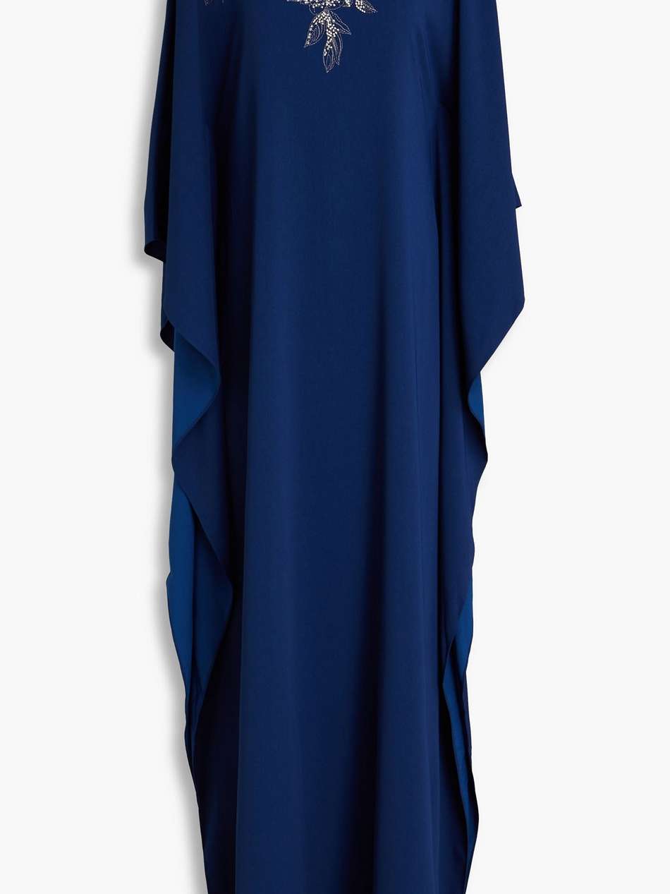 embellished crepe kaftan