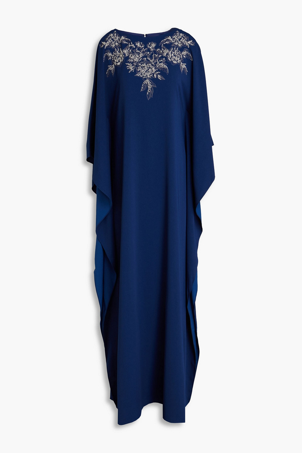 Embellished crepe kaftan