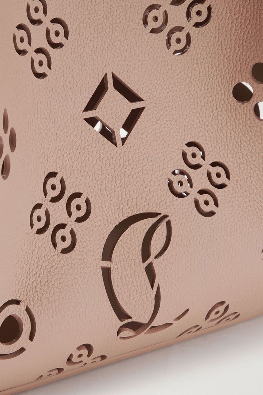 CHRISTIAN LOUBOUTIN Cabarock large studded laser-cut textured-leather tote