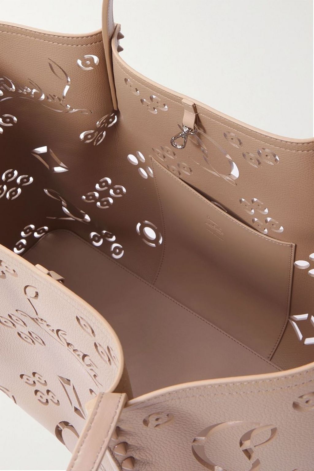 CHRISTIAN LOUBOUTIN Cabarock large studded laser-cut textured-leather tote
