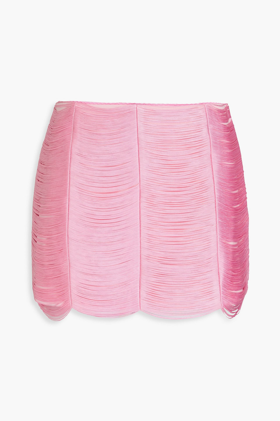 Alexander Wang - Fringed mesh mini skirt - Pink - US 0