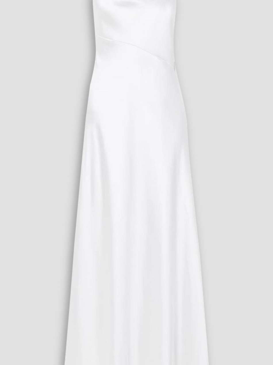 spetses open-back silk-satin gown