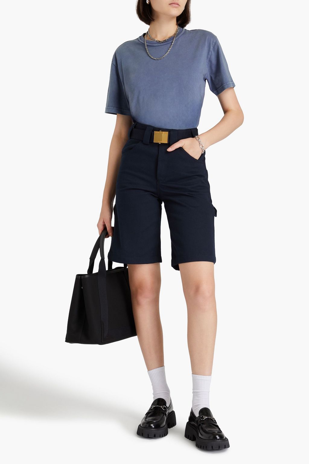 ALEXANDER WANG شورت من قطن تويل
