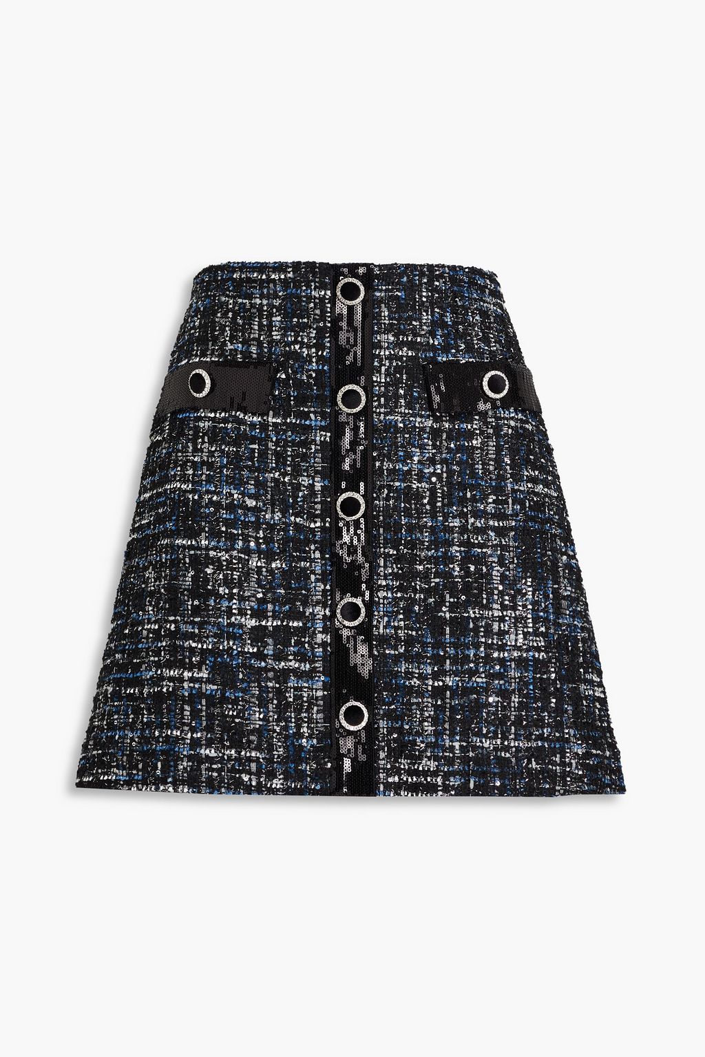 Metallic tweed mini skirt hot sale
