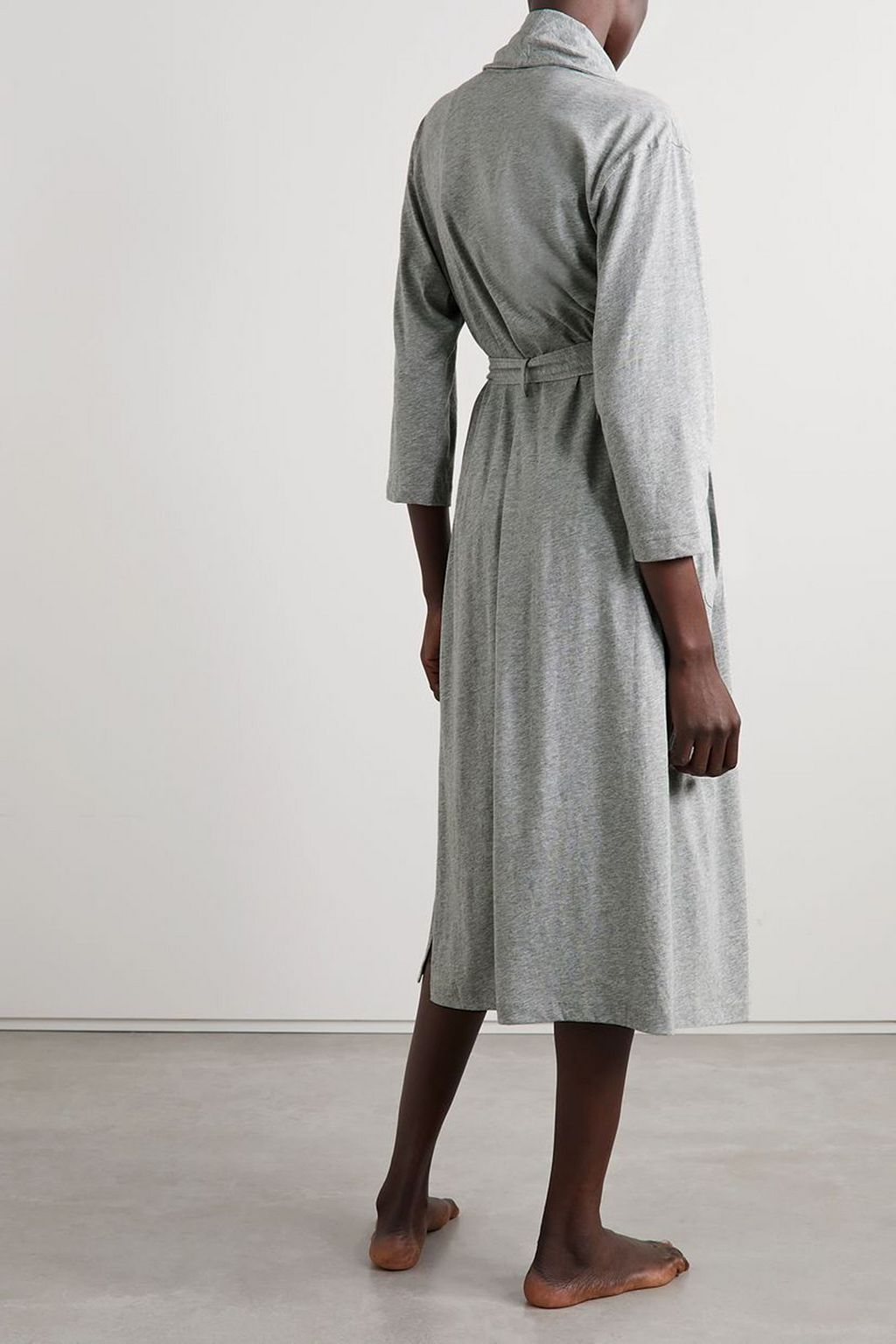 SKIN Carina Pima cotton-jersey robe