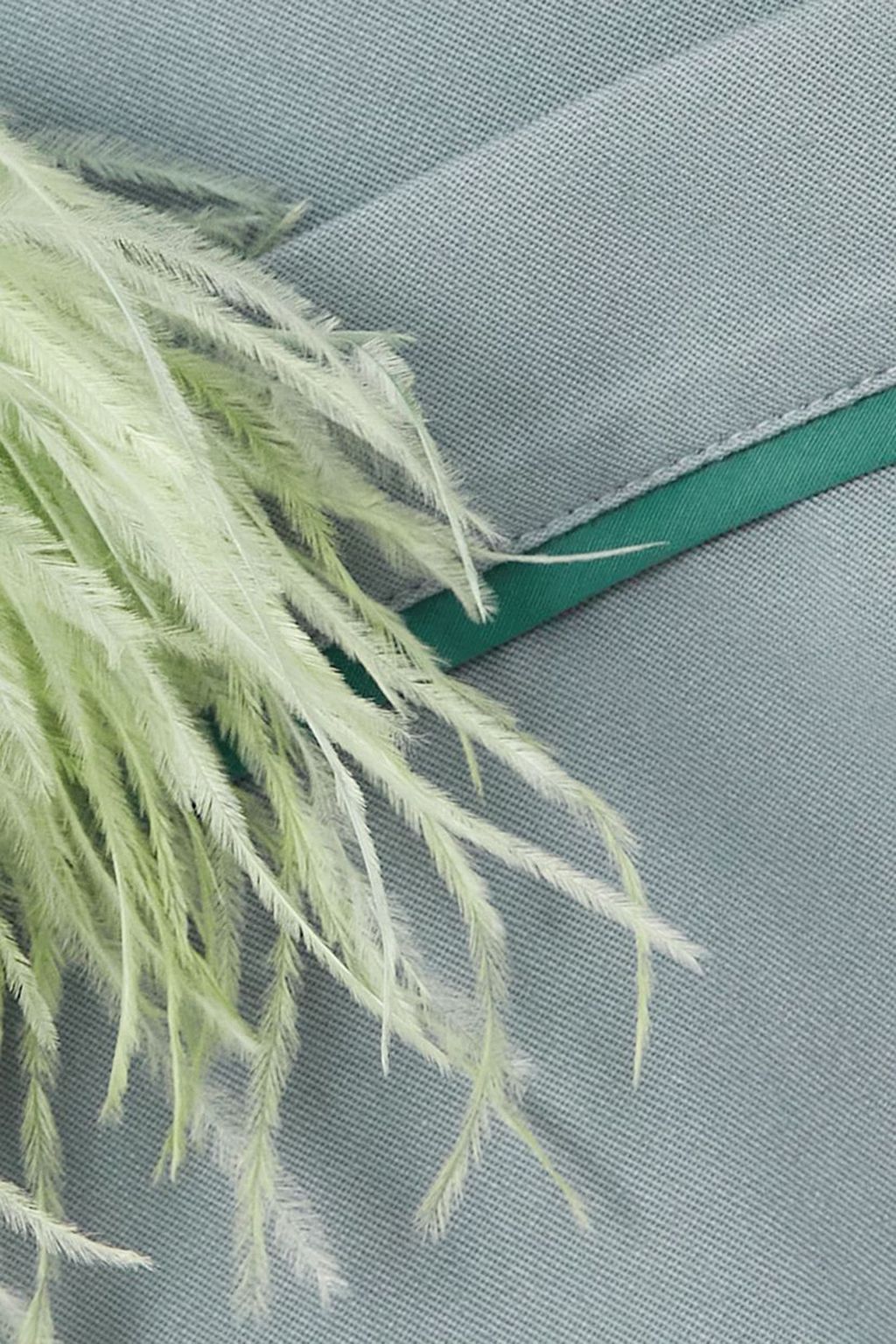 SLEEPER Party feather-trimmed twill pajama set