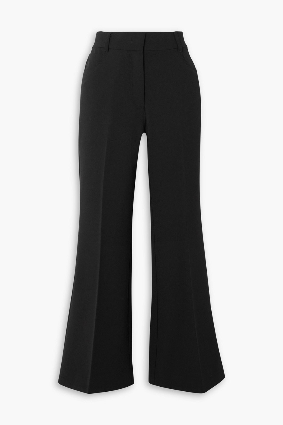 Stella Mccartney Cropped Stretch-twill Flared Pants In Black